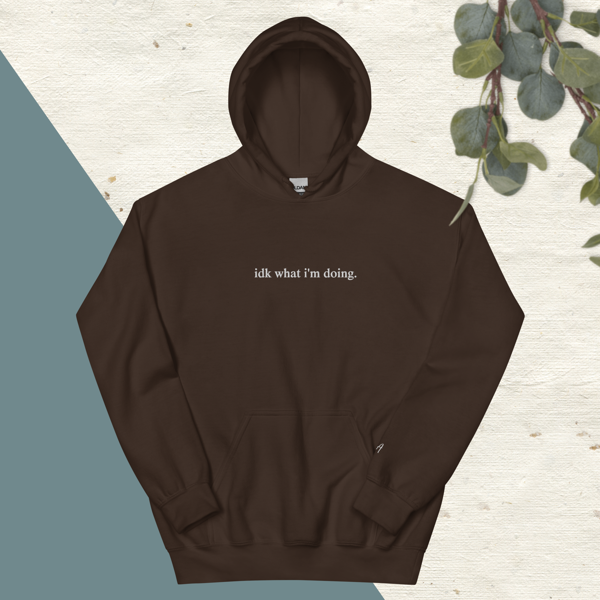 brown hoodie